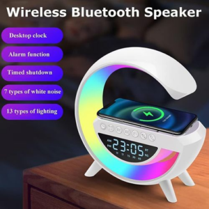 Haut Parleur Bluetooth RGB en forme de G Multifunction, Chargeur sans fil
