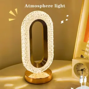 Lampe de bureau moderne à gradation tactile – Cristal acrylique décoratif