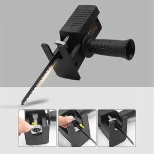 Perceuse électrique, scie électrique modifiée, scie alternative portable, convertisseur de scie courbe avec 3 lames de scie