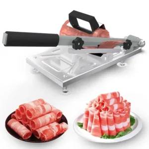 Trancheuse manuelle de viande congelée, coupe-viande améliorée en acier inoxydable pour bœuf, mouton, bacon, Machine à trancher les aliments à domicile pour barbecue à marmite