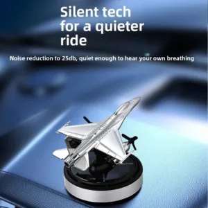Diffuseur de Voiture Solaire F16, Décoration Militaire Rotative avec Parfum