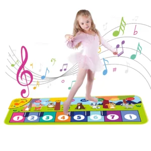 Polymères de piano pour enfants et tout-petits, clavier de sol, jouets de danse, fitness pour bébé, tapis musical, cadeau pour fille et garçon