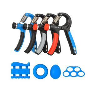 Kit Hand Grip 5 pieces – Renforcement de la main & des doigts, resistance reglable, antiderapant